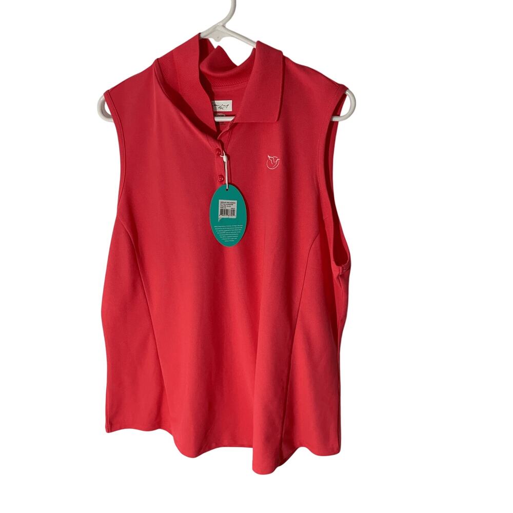 Greg Norman NWT Golf Polo Sleeveless Tank XL Country Club Preppy Sportswear